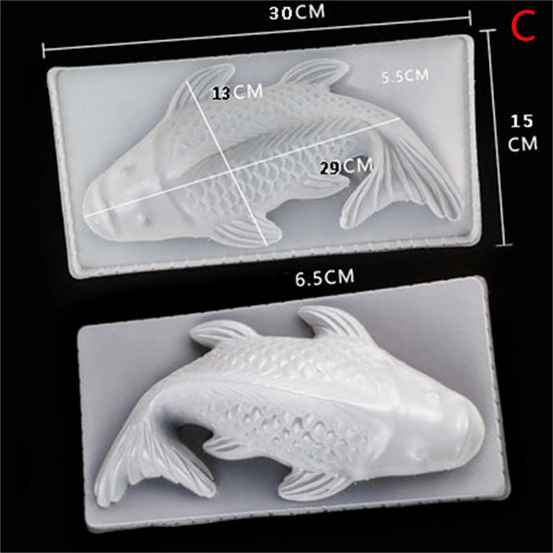 Lucky Carp Fish Shapes Silicone Resin Mold Jewelry Fishtail UV Epoxy Resina Mold For DIY Pendant Charms Making Jewelry