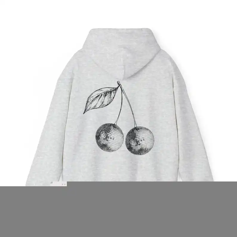 هوديي كرة ديسكو الكرز العصرية Coquette Mirrorball الحراري لطيف كبير الحجم باللون الكحلي بأكمام طويلة ملابس الشارع الشهير لهدايا لها #4