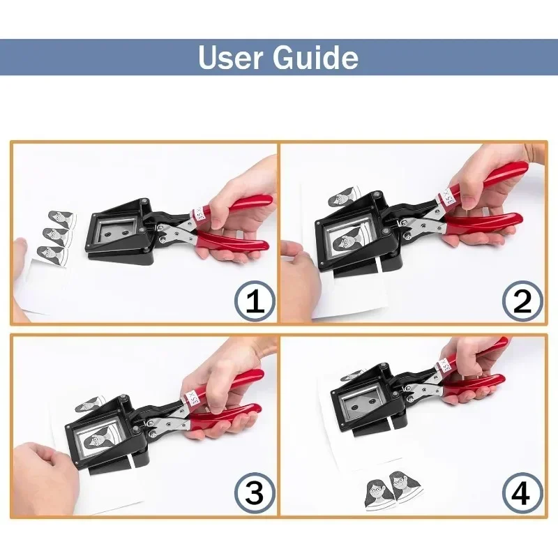 

Cutter Punch Picture Paper Punches for Home Office Family Picture Trimmer 35X45mm Handheld Passport Photo Cutter Photo ID Die