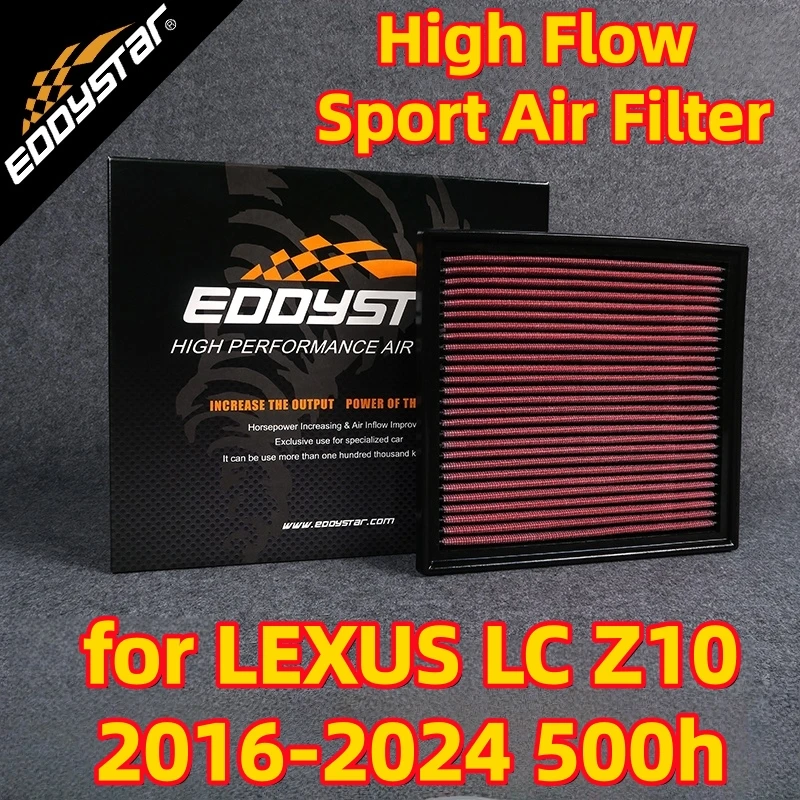 

High Flow Sport Air Filter for LEXUS LC Z10 2016-2024 500h GWZ100 Washable Racing Intake Filters