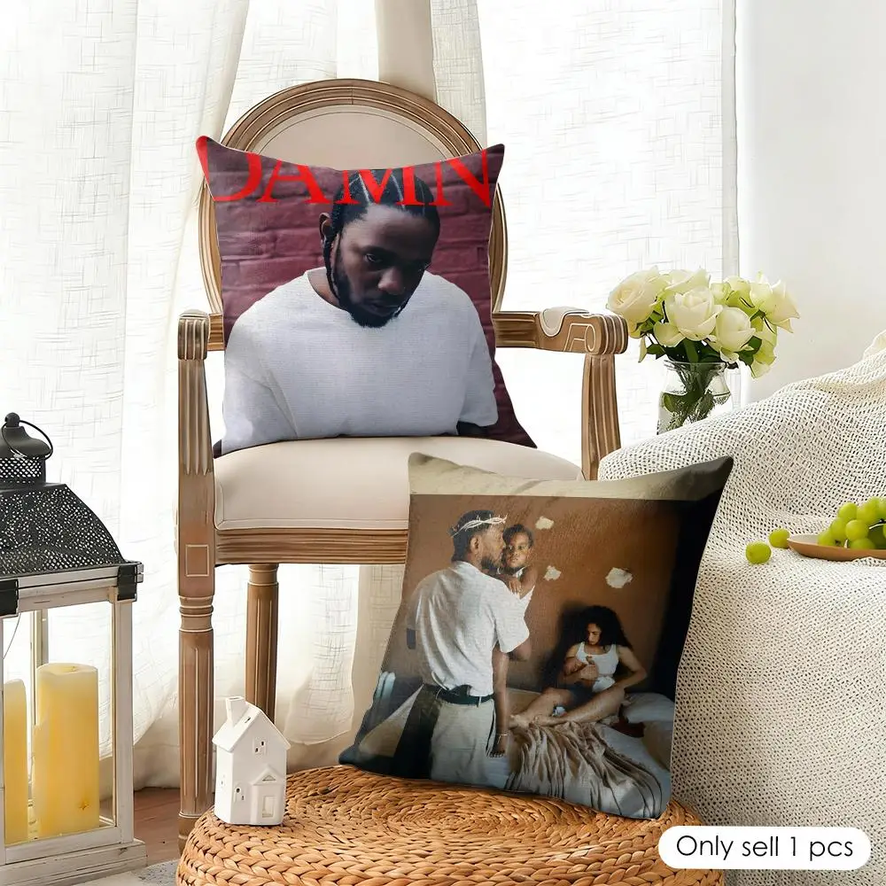 Rapper Singer K-Kendrick Lamar Cushion Cover Organic Linen Square Pillow Case Durable Non-Allergenic And Kind To Skin