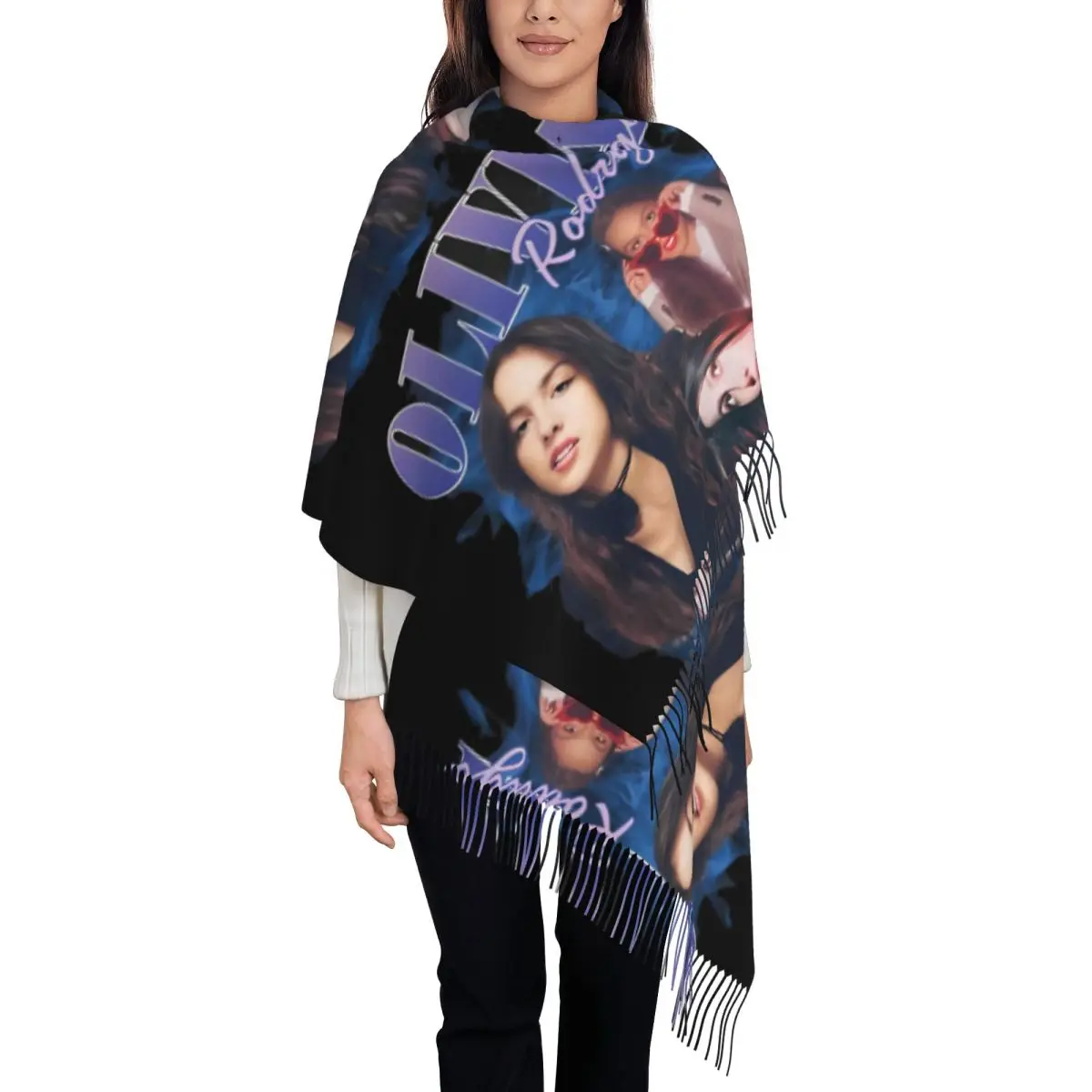 Oliviaa Sour Guts Vampire Shawls Wraps for Ladies Warm Large Long Scarf Rodrigos Pashminas Shawl Scarves