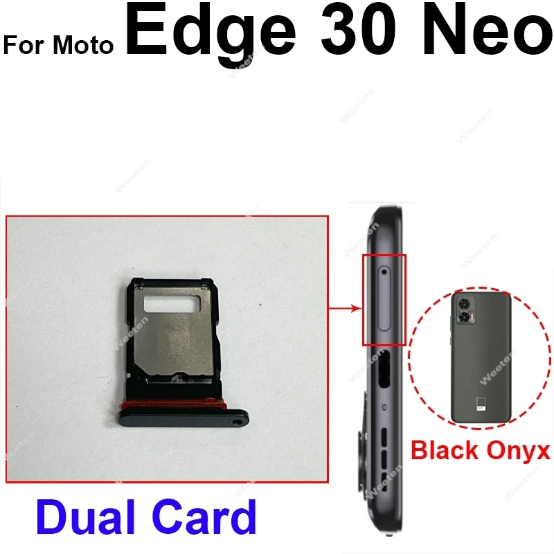 For Motorola MOTO Edge 30 Pro Neo X30 SIM Card Tray Holder Dual