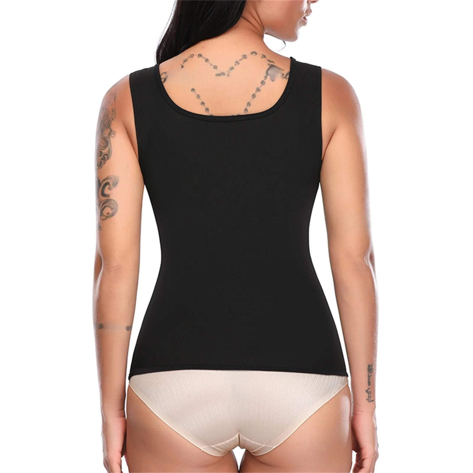 1 pçs sauna suor colete para mulheres treino tanque superior emagrecimento polímero sauna terno cintura trainer camisa de fitness corpo shaper