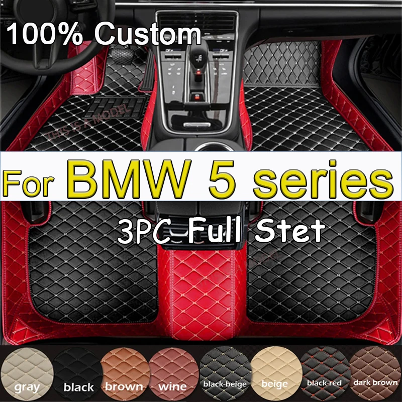 Car floor mats for BMW 5 series G30 525i 530i 540i 2018 19 20 21 22 Custom auto foot Pads automobile cover interior accessories