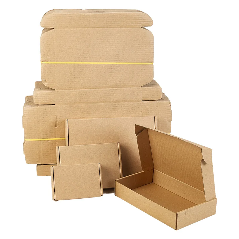 

Упаковочная коробка из крафт-бумаги Маленькие транспортировочные коробки Коричневая гофрированная картонная почтовая коробка для упаковки почтового бизнеса
