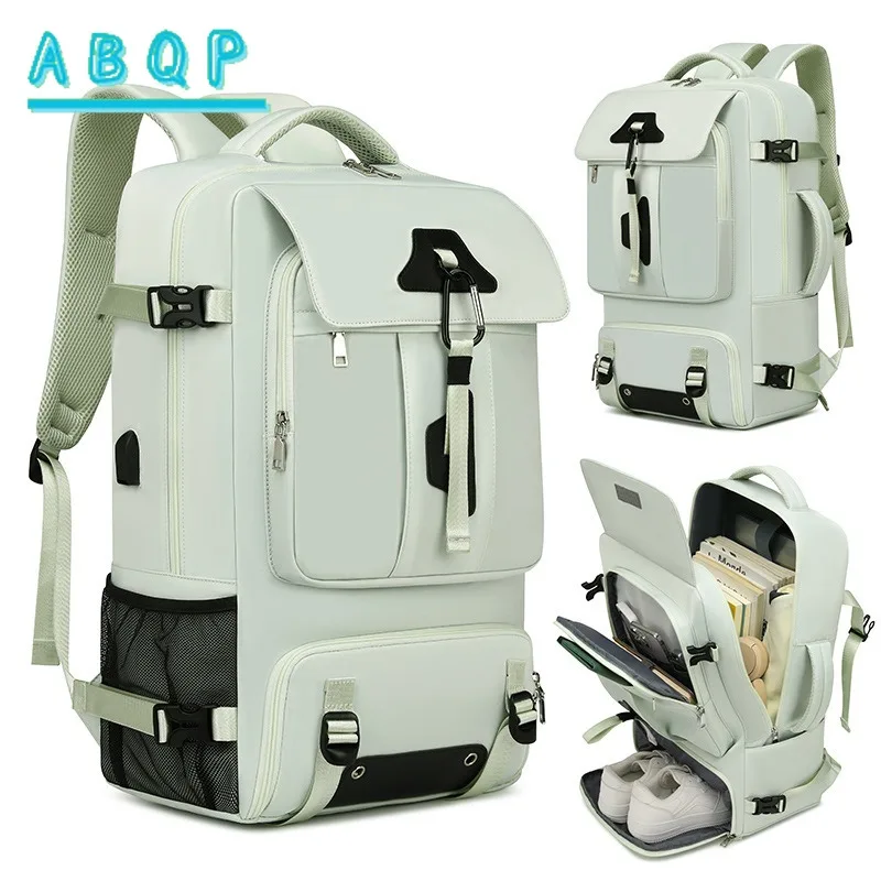 

New Backpack Unisex Commuting Large Capacity Travel Bag Business Trip Student Schoolbag Solid Color Multi-function