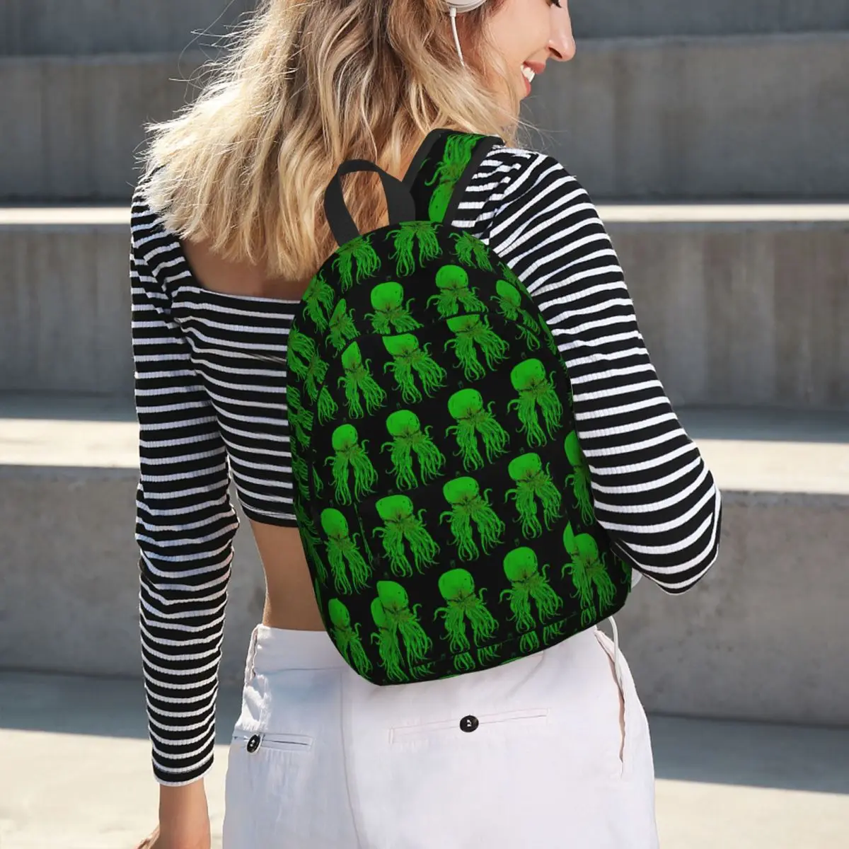 Cthulhu Octopus Sea Monster Vintage Student Backpack School Bag Hiking Travel Daypack for Men Women Bookbag Shoulder Bags