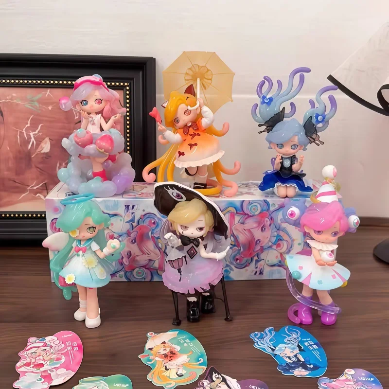 

Аутентичные здесь Memimo Strange Dreams Series слепая коробка Kawaii кукла игрушка украшение для рабочего стола сюрприз праздничный подарок