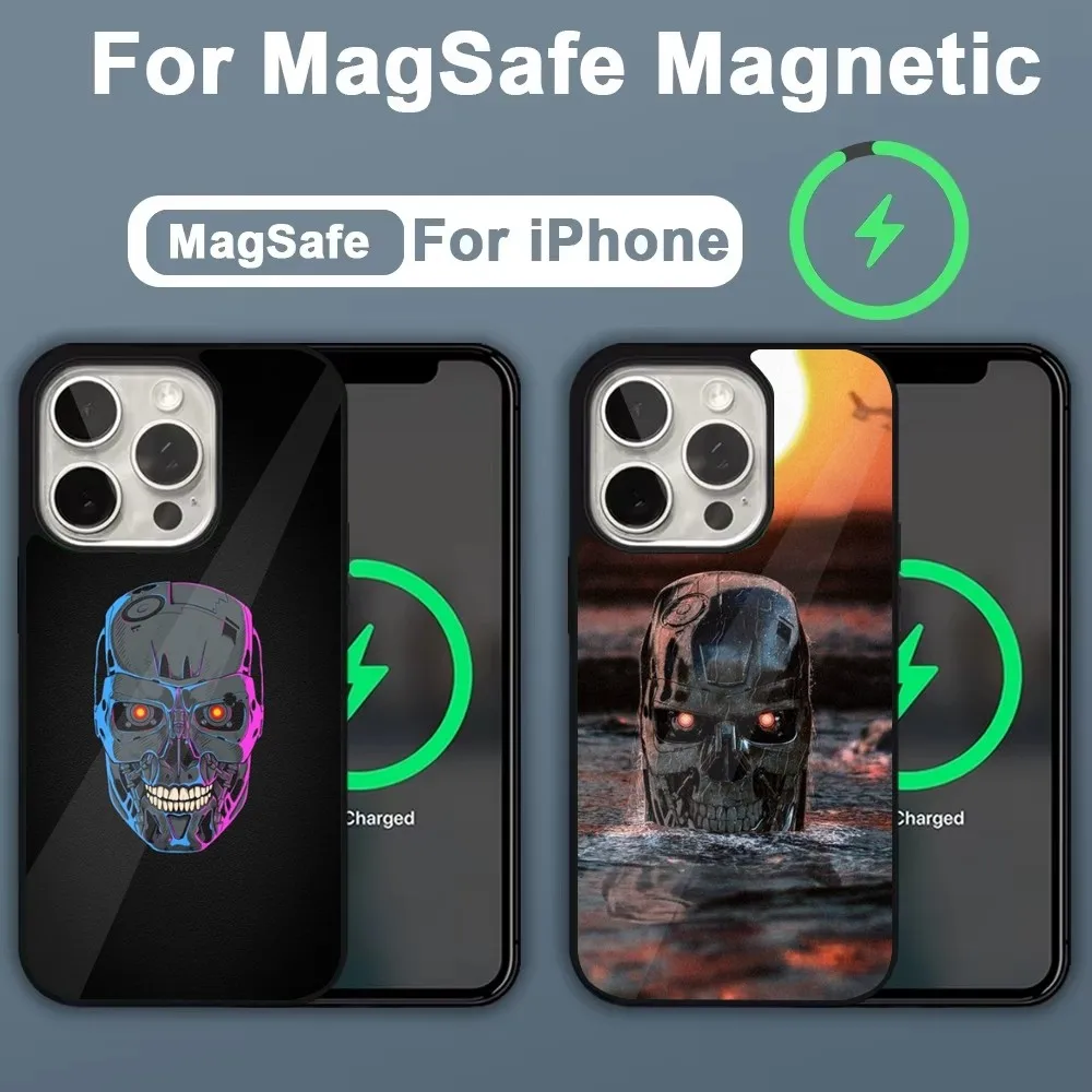 Movie The T-Terminator Phone Case For iPhone 16,15,14,13,12,11,Plus,Pro,Max,Mini Magsafe Magnetic Wireless Charging