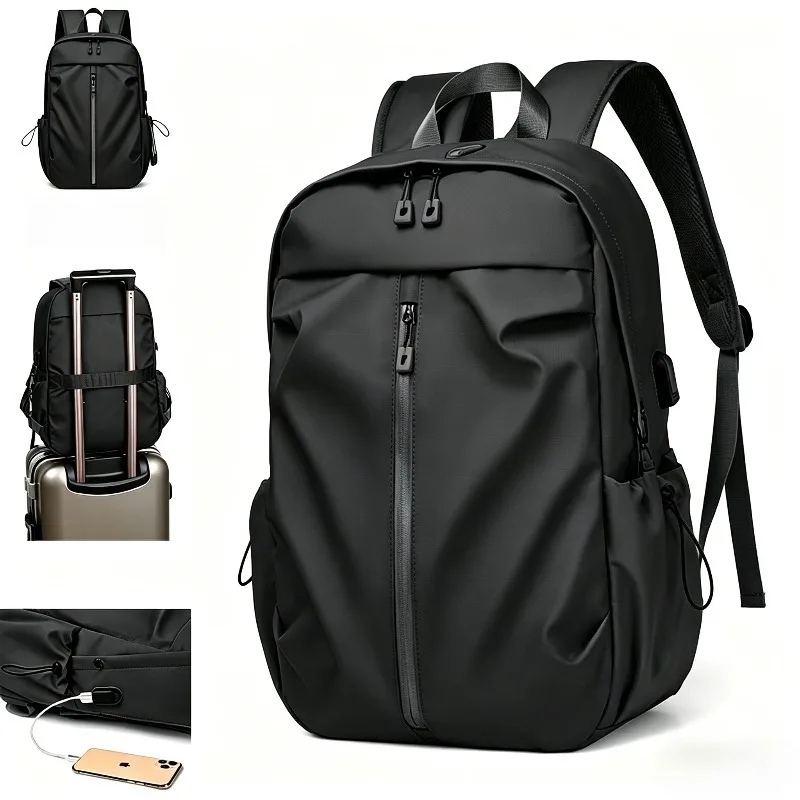 

Large Capacity Laptop Business Backpack with USB Port & Luggage Carry-On Luggage Airplane Cabin Bag Schoolbag Travel Bag