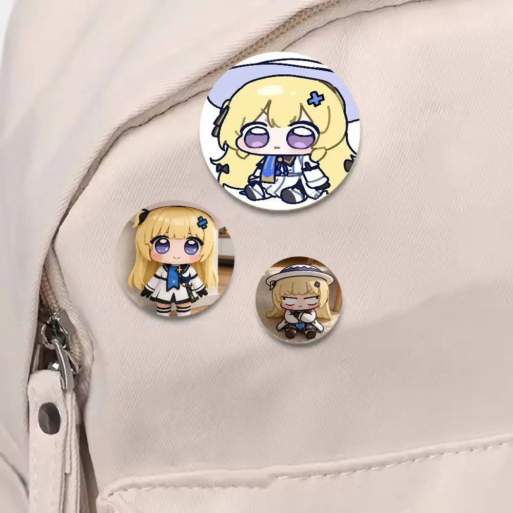 Kawaii Girl Chibi Phoebe Fashion Wuthering Waves Enamel Pin, Anime Character Brooch Decoration , Collectible Badge