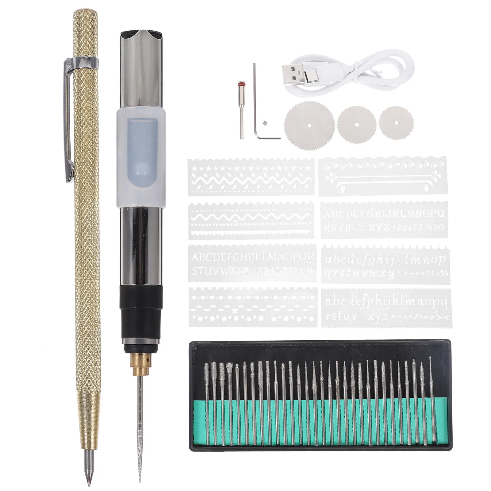 

1Set Portable Cordless Engraving Pen 25W 3 Gear Speeds Electric Grinding Tool Ergonomic Design for DIY Craft Engraving Etching