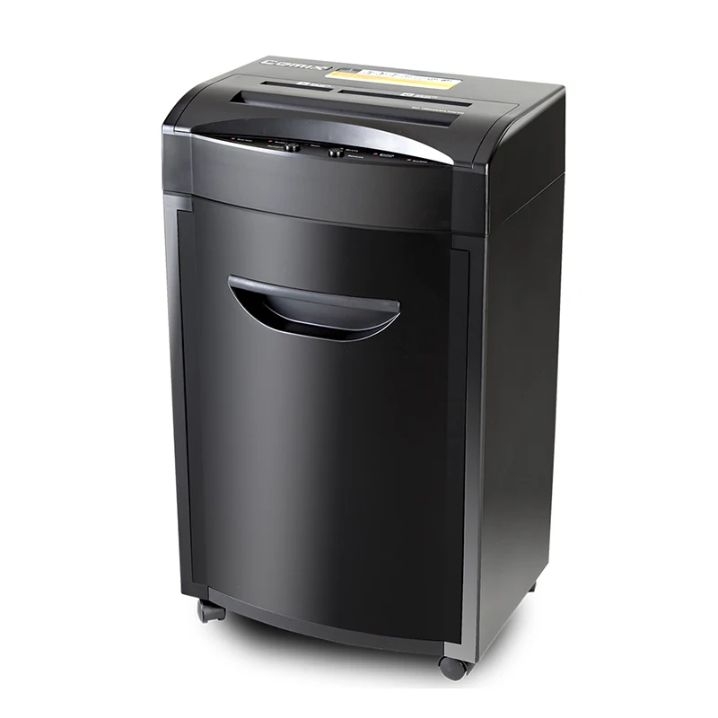 Simple Office Paper Shredder Cross-Cut Normal Capacity Automatic Plastic Construction for CD Card Shredding Electric Power