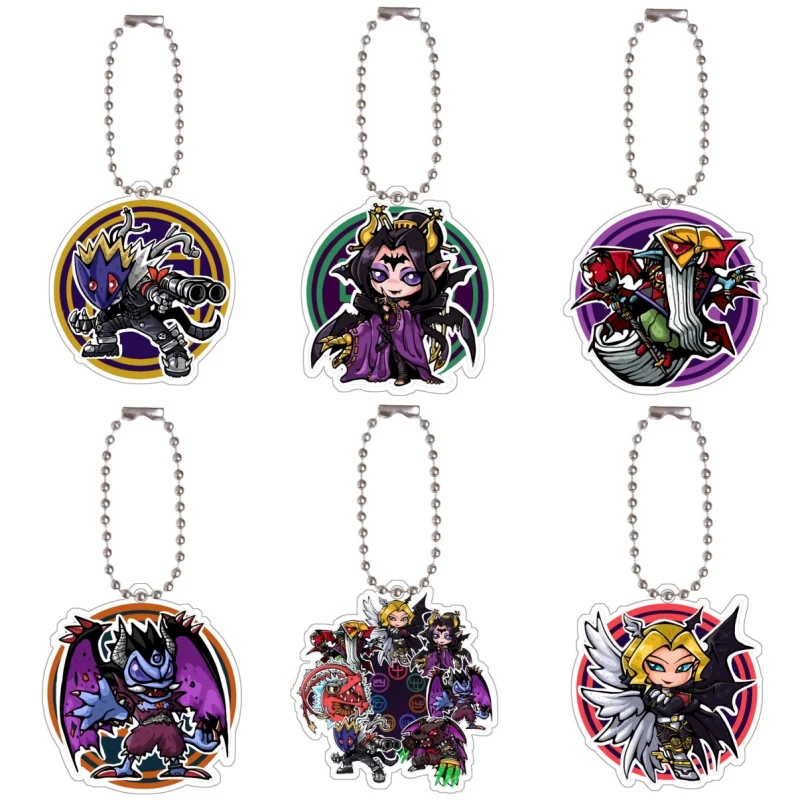 Lucemon Keychains Digimon Adventure Belphemon Lilithmon Barbamon Demon Diy Acrylic Action Toy Figures Anime Game Collection