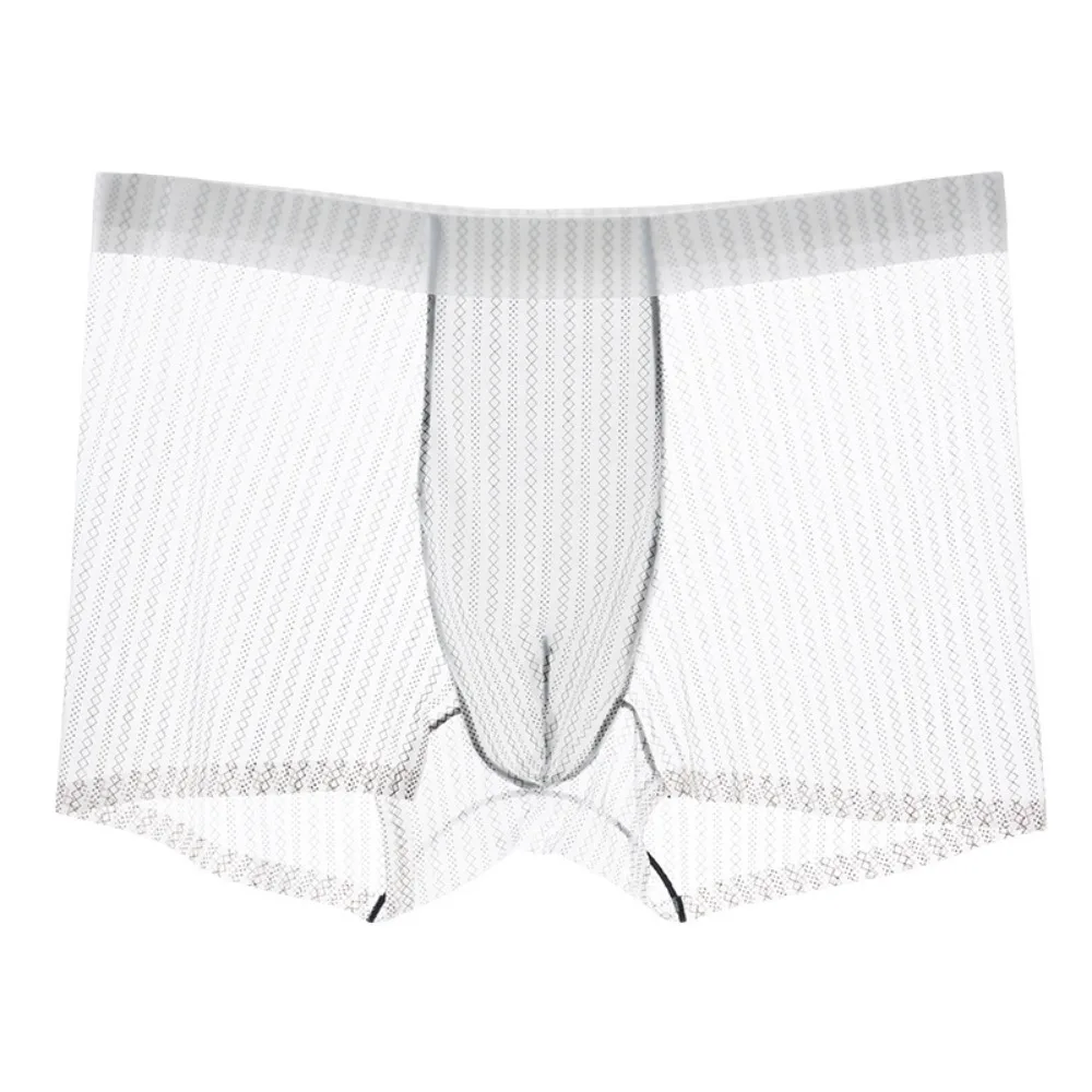 

Мужские трусы-боксеры из тонкого ледяного шелка с леопардовым принтом, дышащие, бесшовные, с эффектом прохлады