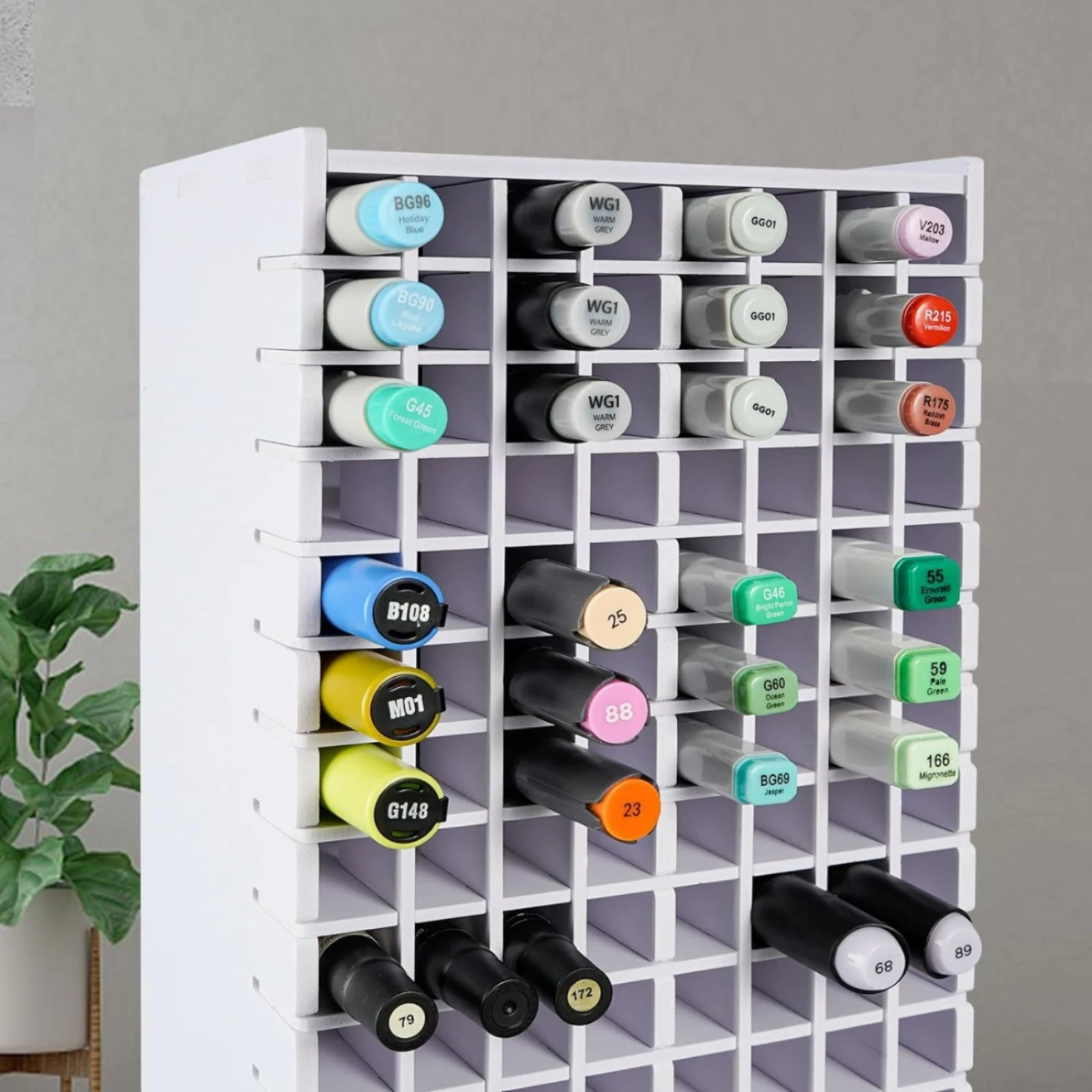 PVC Desktop Storage Box Sturdy Marker Storage Box Desktop Pen Organizer Space-Saving Freestanding Desk Organizer Compact