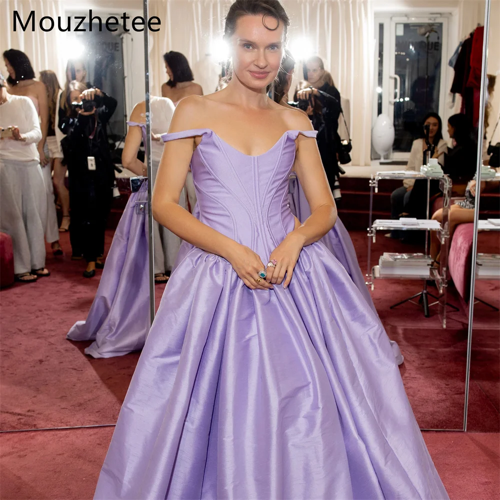 Mouzhetee A-Line Spaghetti Strap Elegant Evening Dresses Formal Dresses for Women Simple Pleat Prom Gowns Custom Made 2026