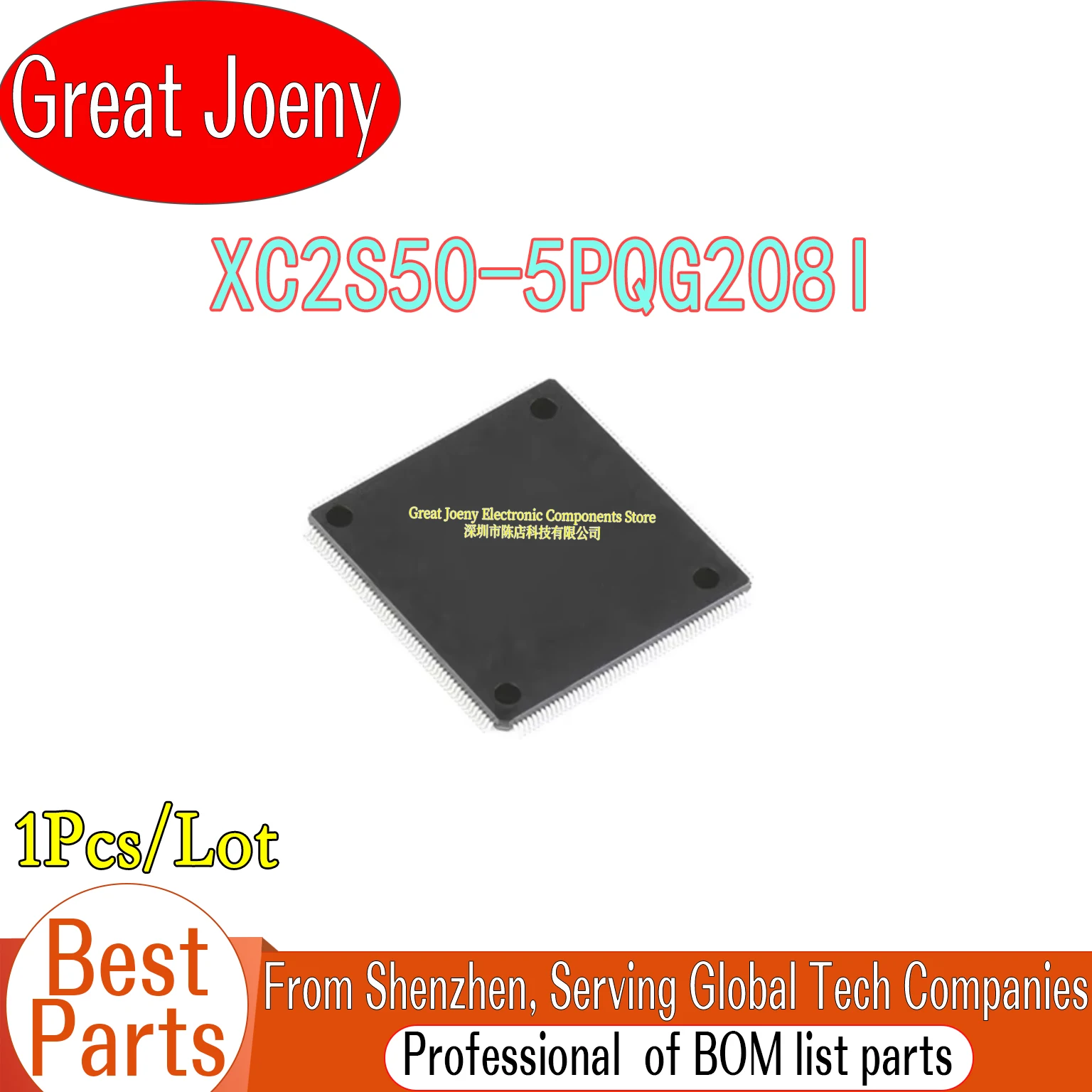 

100% New Original XC2S50-5PQG208I XC2S50 IC Chipset QFP-208
