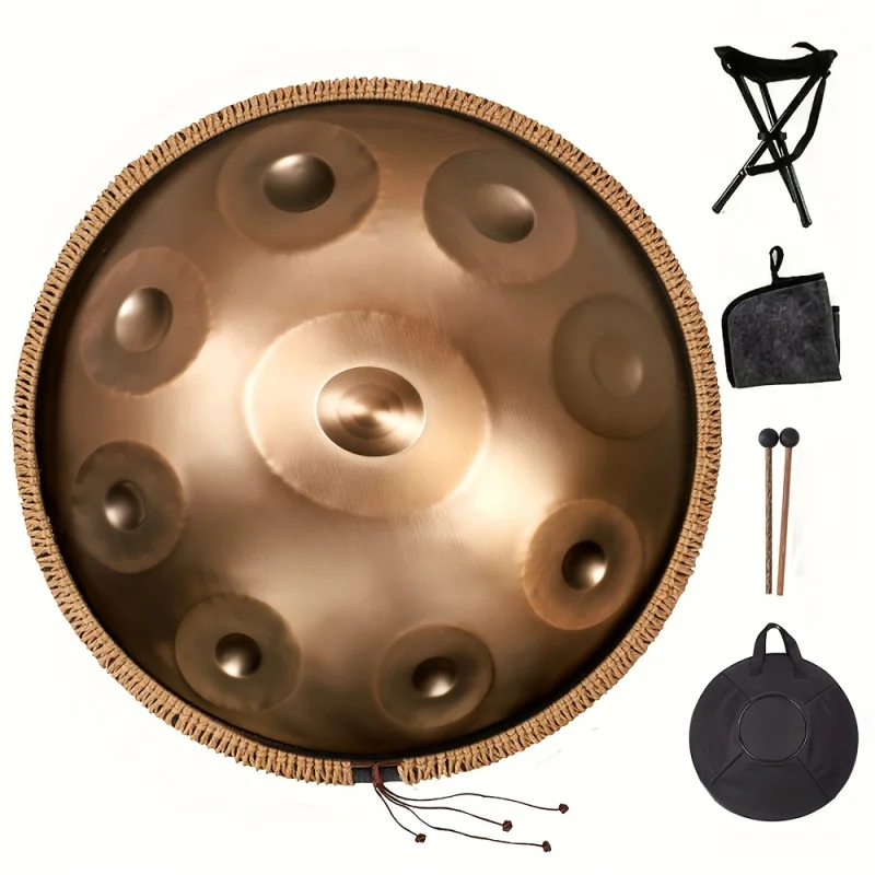 

High Quality432Hz Professional & Beginner-Friendly 9-Note Handpan Drum - 22-Inch D Minor Steel Tongue Drum With 9-Tone Tuning