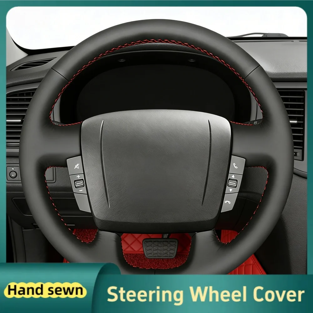 Custom Steering Wheel Cover Boxer Jumper Relay Ram ProMaster Hand Sewn Microfiber Leather Steering Wrap Cover For Fiat Ducato