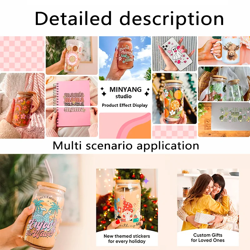 13pcs Spider-Man Transfer Stickers Cups Wrapping 16oz Peter Parker Diy Uvdtf Glass Bottle Window Laptop Uv Dtf  Wraps Decals