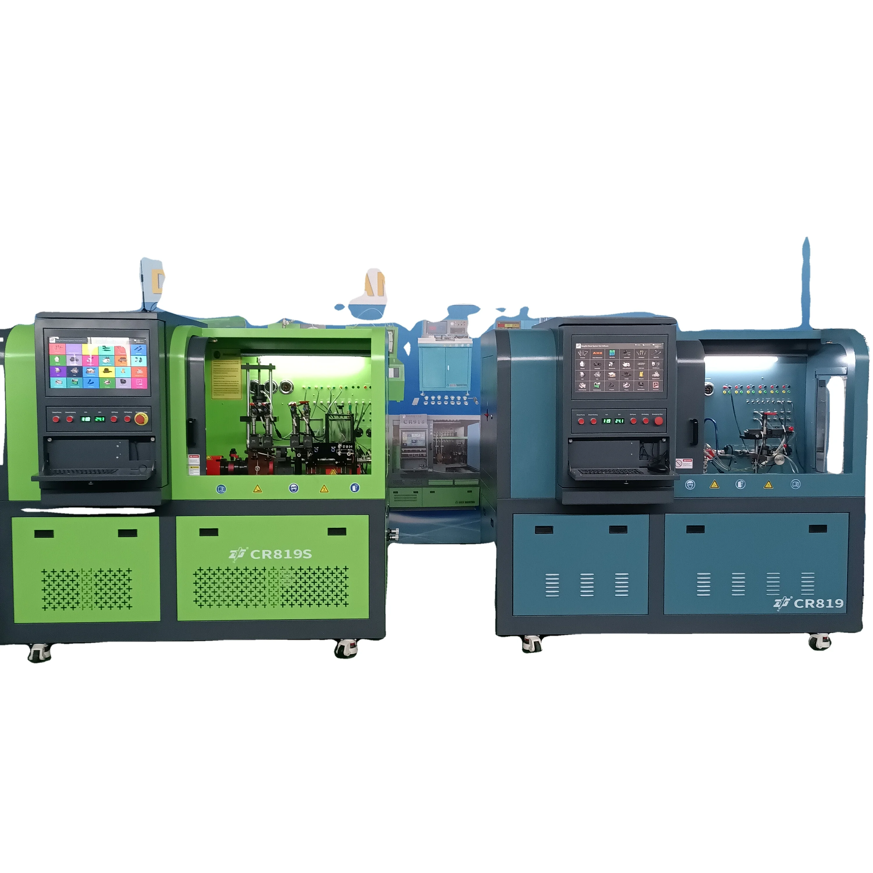 Dongtai Manufacturer CR819S Common Rail Test Bench CRI CRP EUI EUP HEUI CAT320D PUMP TEST BENCH THREE INDEPENDENT WORK STATIONS