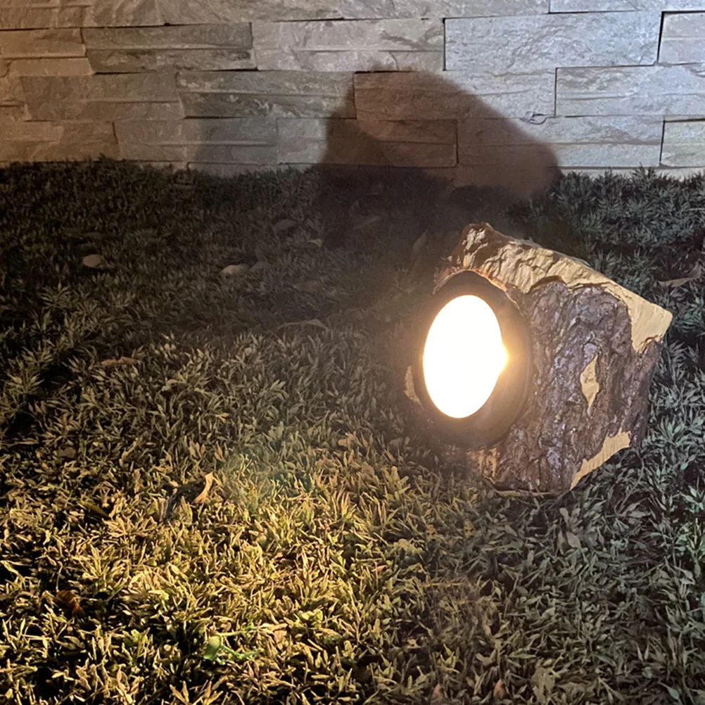 

Solar Lights Outdoor Waterproof Tree Stump Design Patio Decor Energy Saving No Wires Required 6h Charge Solar Outdoor Lights