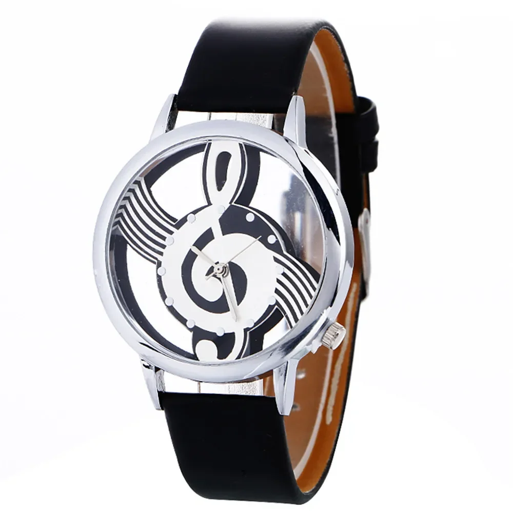 Dames Horloges Muzikale Noot Schilderij Lederen Armband Vrouw Polshorloge Gepersonaliseerd Creatief Ontwerp Horloge Часы Женские Наручные