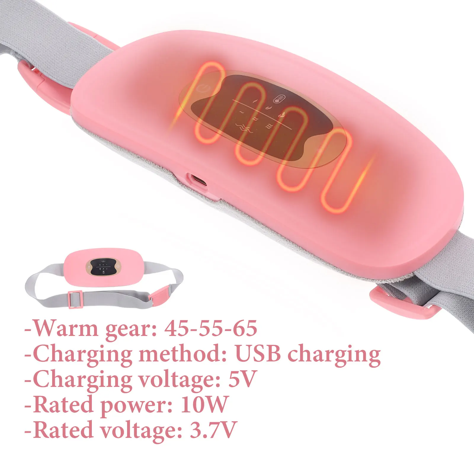 

1Set Heating Waist Massager Kit Electronic Heated Belt Menstrual Warm Abdomen Pain Relief Waistband Vibration Massage Therapy