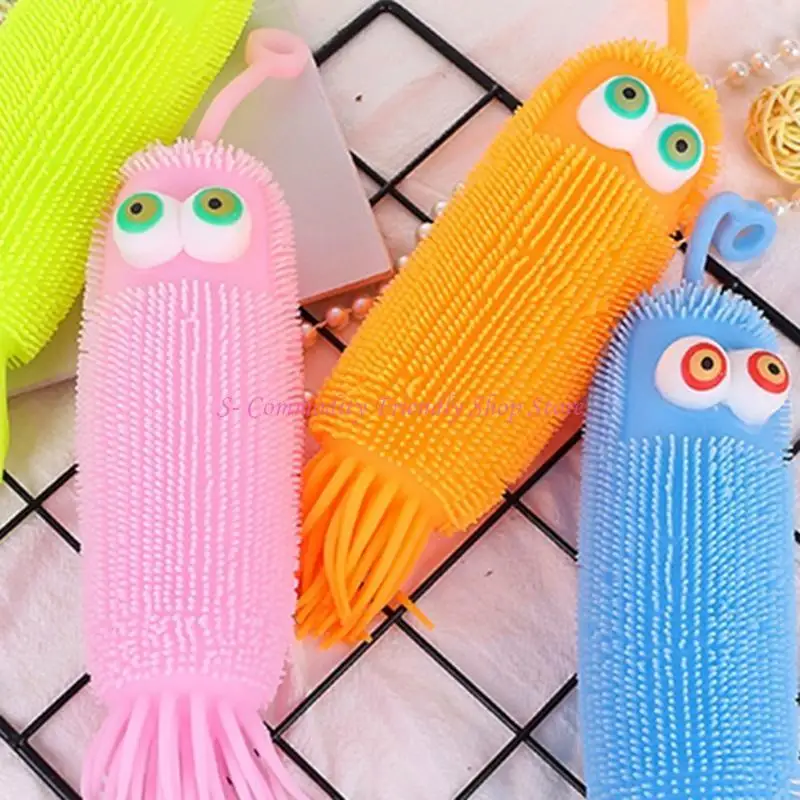 85ae ส่องแสงปลาหมึกยักษ์บีบของเล่นขนาดใหญ่สำหรับการบรรเทาความเครียดจากสัตว์หนอนผีเสื้อ