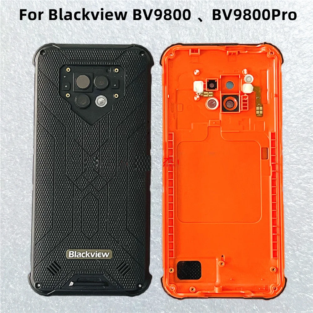 For Blackview BV9800 Battery Case Back Cover + Camera Lens + Rear Camera Garnish Decorative For Blackview BV9800 Pro Phone