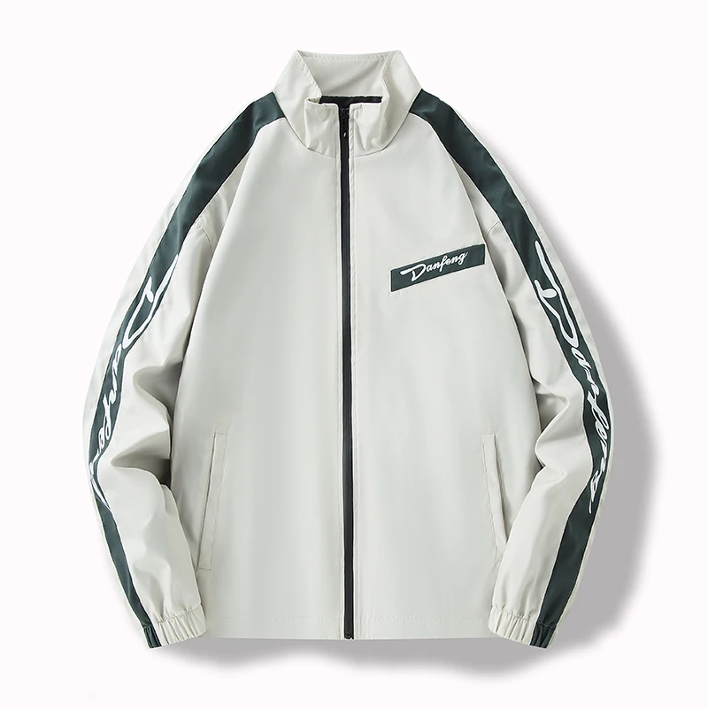 

Men's Spring Autumn Solid Color Stand Collar Loose Wind Jacket Casual 2024 New Collection