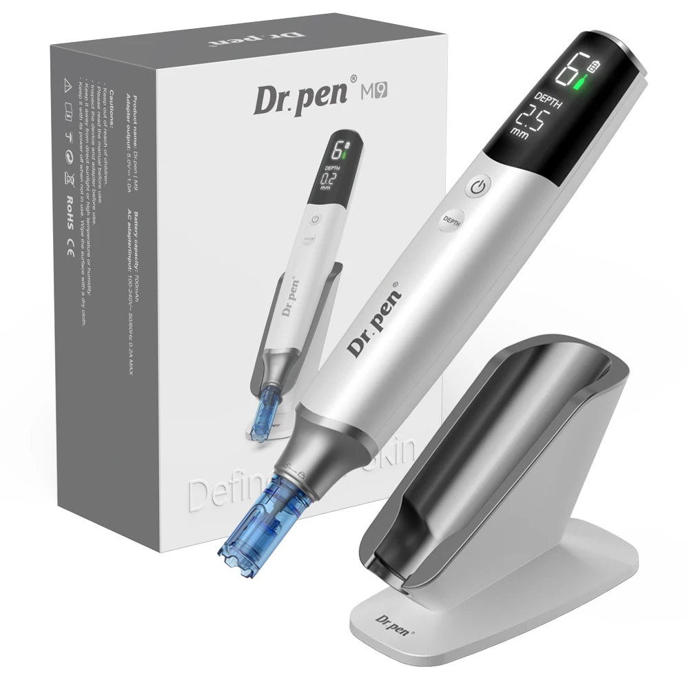 New Microneedle Pen Dr.pen M9 Mesotherapy Wireless Derma Pen Skin Care Beauty Device with 2Pcs Cartridge Needle length 0.2mm