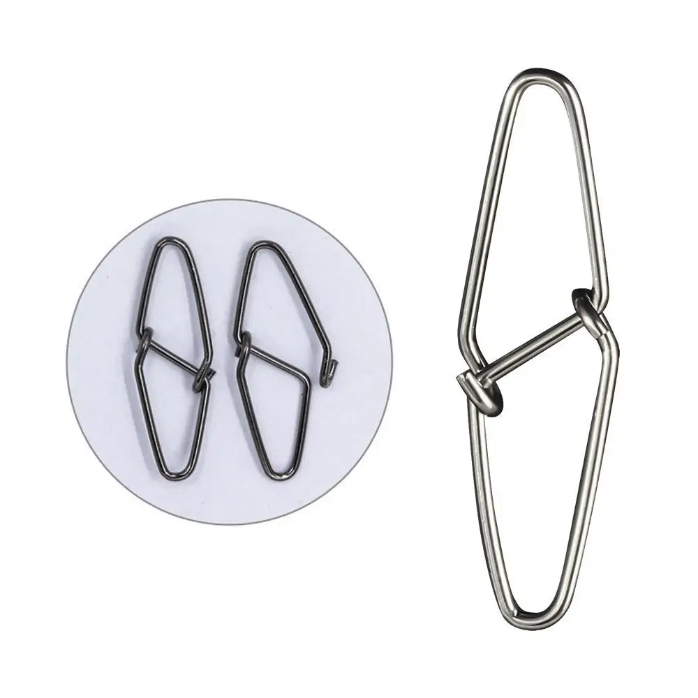 

100PCS Double Buckle Design Fishing Swivel Snap Not Damaging Fishing Line 15mm-38mm Fishing Lure Pin Strong Pulling Force