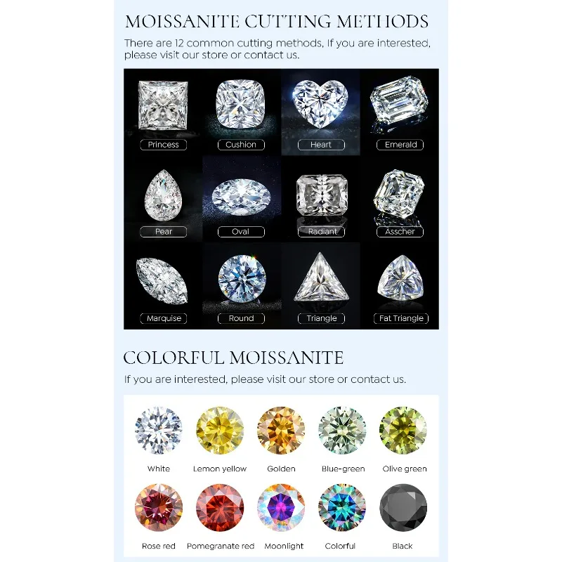 Luxuriöse Echte 2CT Moissanit-Diamant-Edelsteinringe für Damen 925 Sterling Silber Solitär Hochzeit Verlobung Edle Schmuckstücke – Detail 13