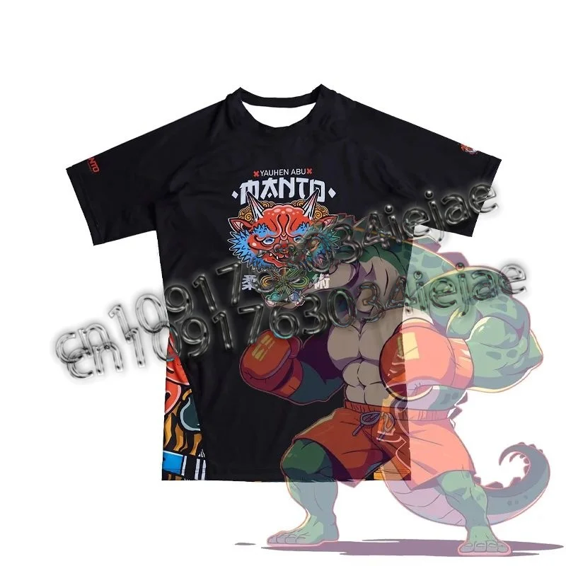 

Мужская быстросохнущая свободная боксерская футболка MANTO с 3D принтом, впитывающая пот, дышащая, удобная, мото одежда унисекс