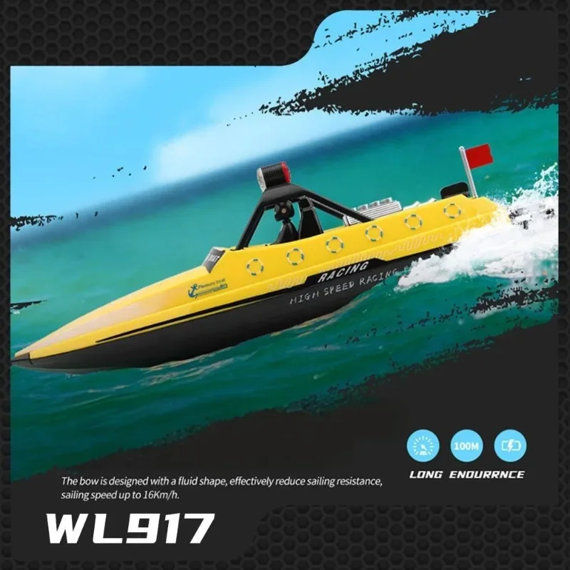 WL917 RC Boat 2.4GHz Remote Control Boats 16km/h RC Jet Boat 16km/h RC Boat Toy Gift for Kids Adults