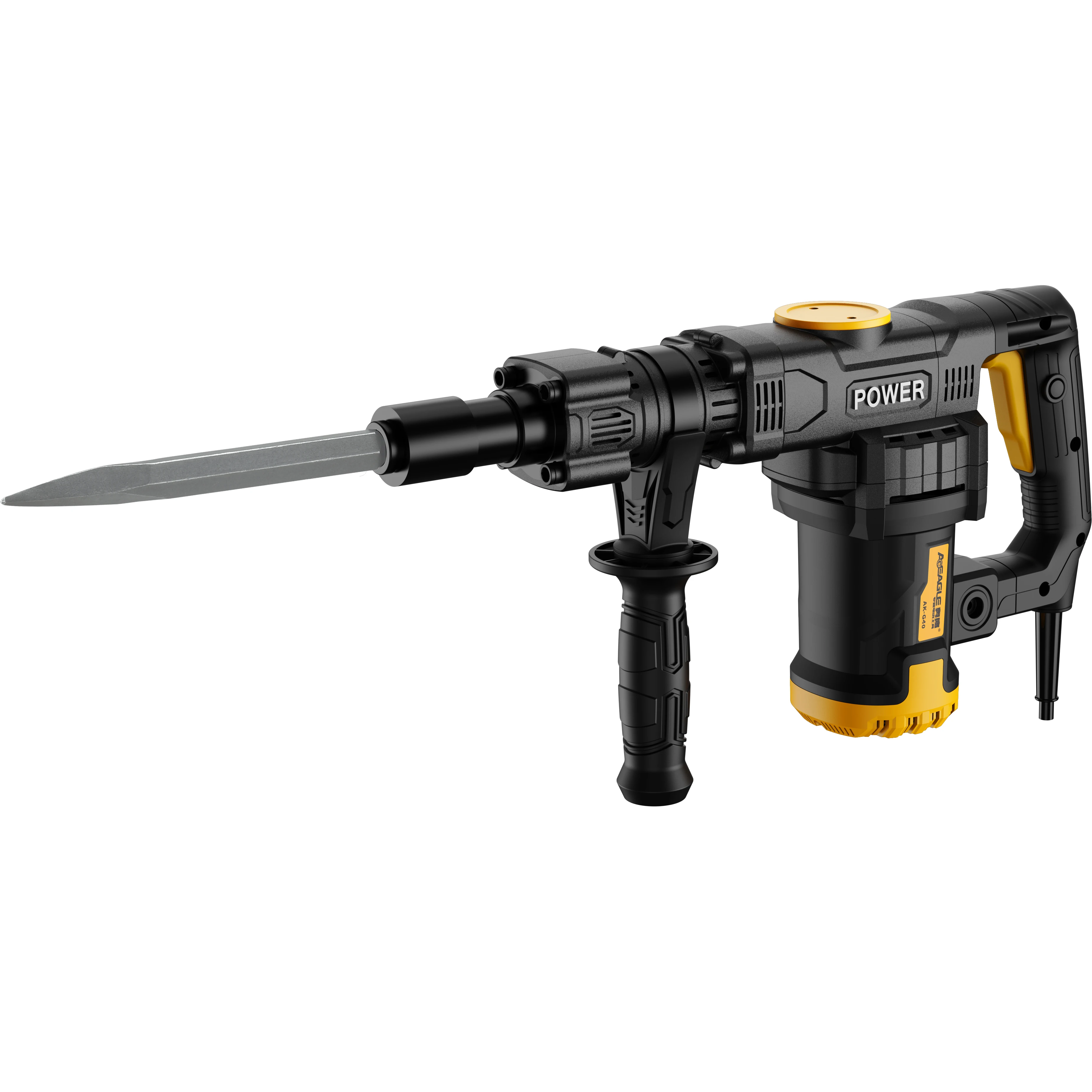 Professional 2400W Industrial Grade Concrete Breaker Demolition Hammer for Heavy Duty Construction Roadwork Renovation Pro
