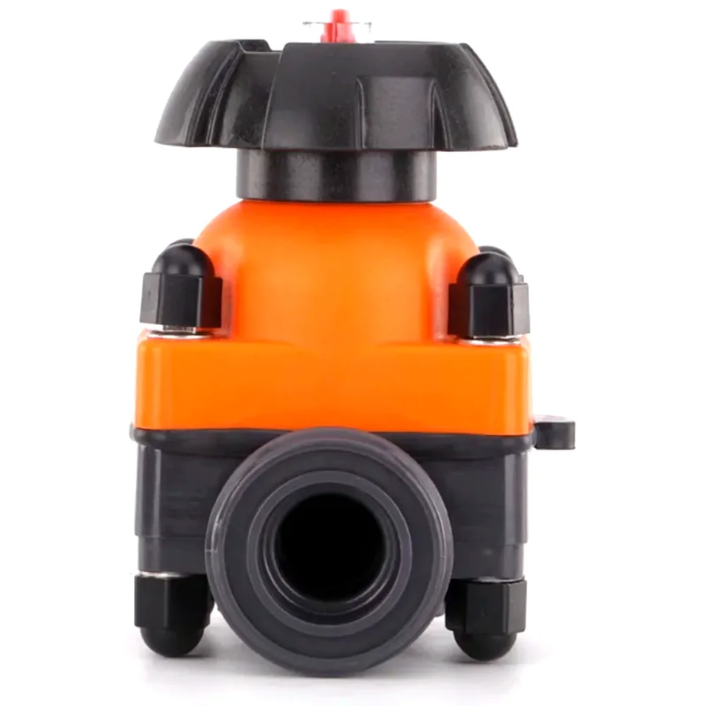 UPVC dual way diaphragm valve PVC active connection flow stop valve plastic Acid and alkali resistant regulating valve