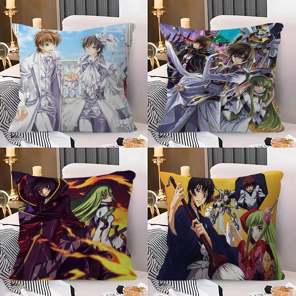 Classic Mecha Anime C-Code G-Geass Personalized picture text home decorative pillows Household Gifts 45x45cm