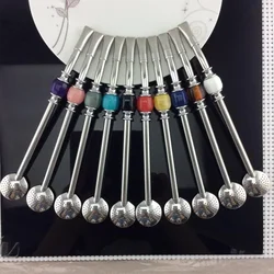 Stainless Steel Straws Yerba Mate Tea Bombilla Gourd Reusable Drinking Filtered Spoon Straw Drink Bar Accessories Stirring Spoon