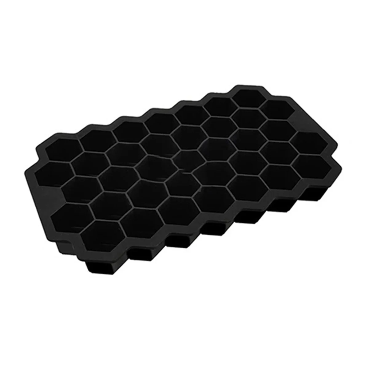 

Ice-Cube Tray for Freezer with Lid, Silicone Trays Spill-Resistant Removable Cover, Black