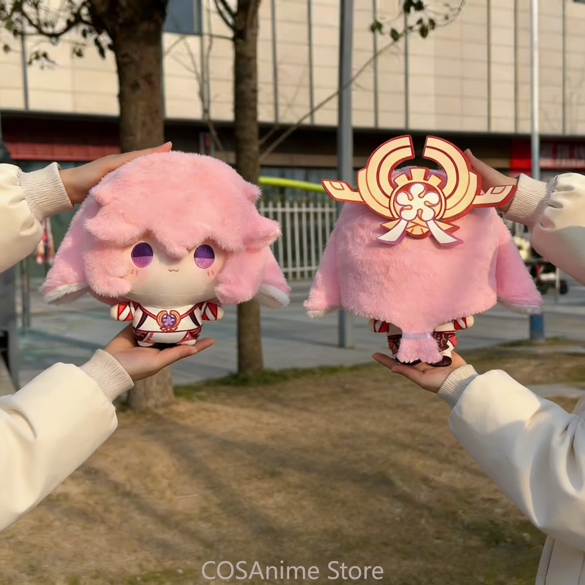 

Yae Miko Genshin Impact 35cm Game Kawaii Anime Big Head Figure Maumet Puppet Idol Plushies Pillows Pillow cushion Halloween Gift