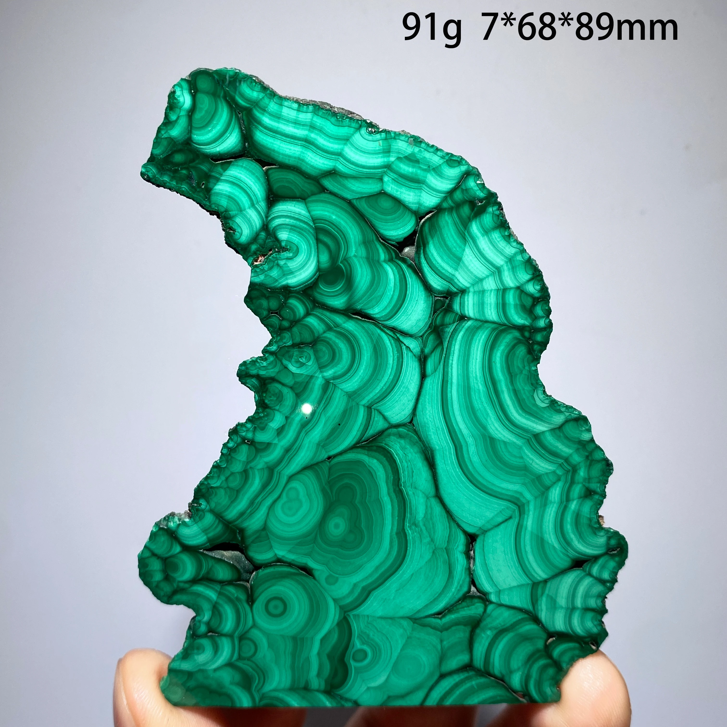 Natural Malachite Mineral Specimens Slab Slices Single-Sided Polished Quartz Crystal Healing Stone Home Decor