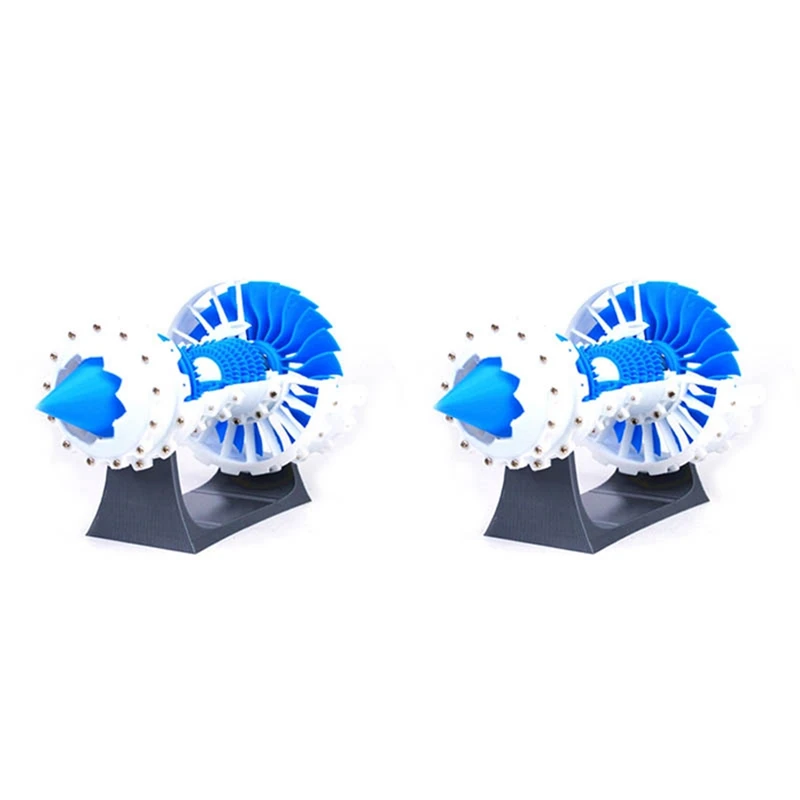 

2X Aero Engine Turbo Fan Модель двигателя Модель воздушного двигателя Электрический 3D-принтер