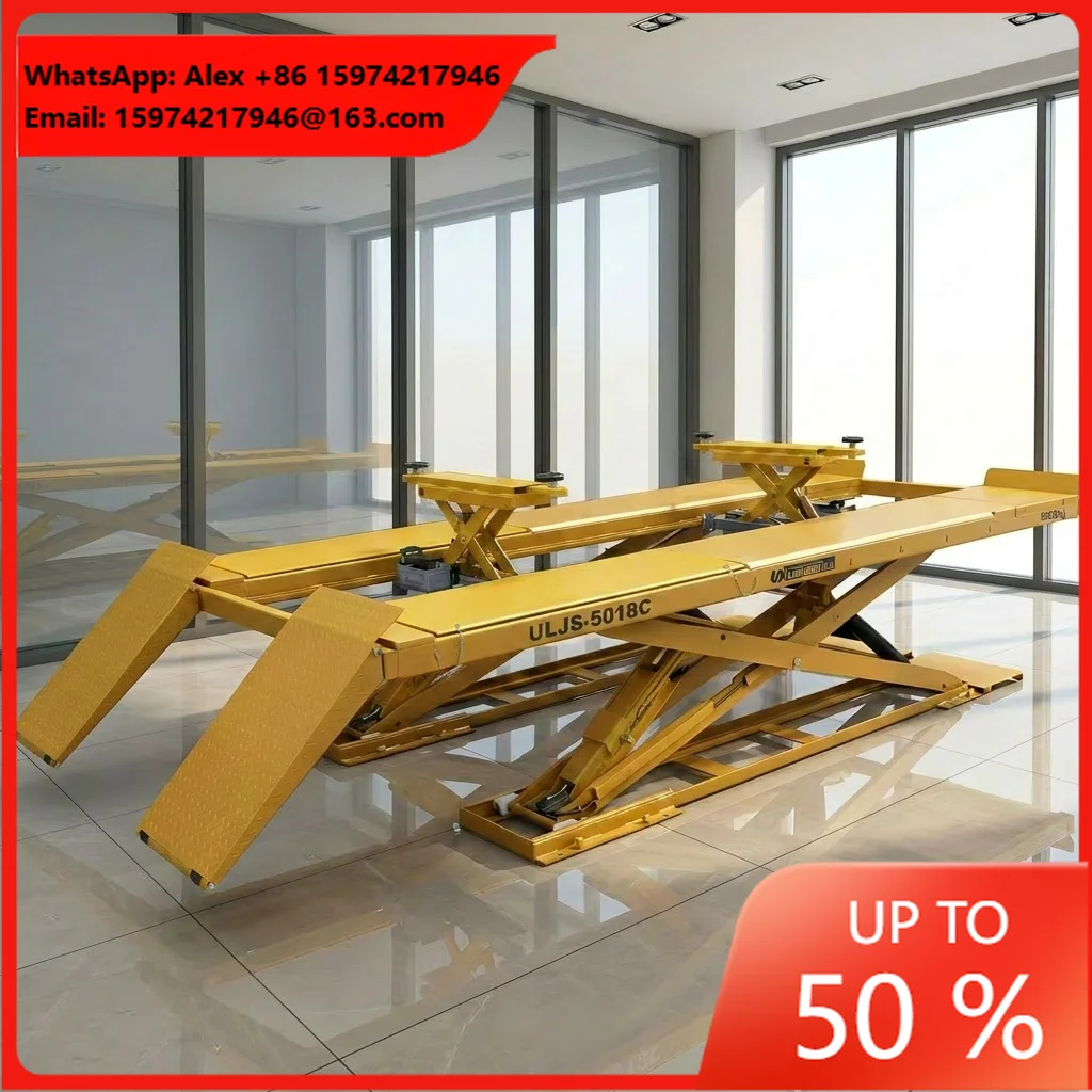 Uniliner 5M Platform Car Four Wheel Alignment Scissor Lift 5T Full Rise Electric Multi-Voltage 10-Year Lifetime Auto Hoist