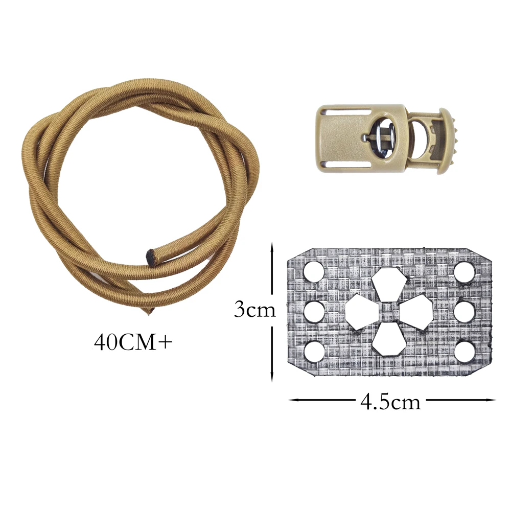 Adattatore per scheda fissa per comunicazione tattica PTT con fibbia fissa in corda elastica (1 paio)
