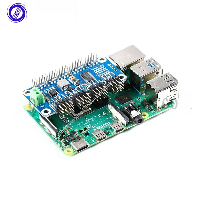1Pcs  16-Channel Servo Driver HAT (B) for Raspberry Pi 4B/3B+/Zero W I2C Interface with Right Angle Pinheader