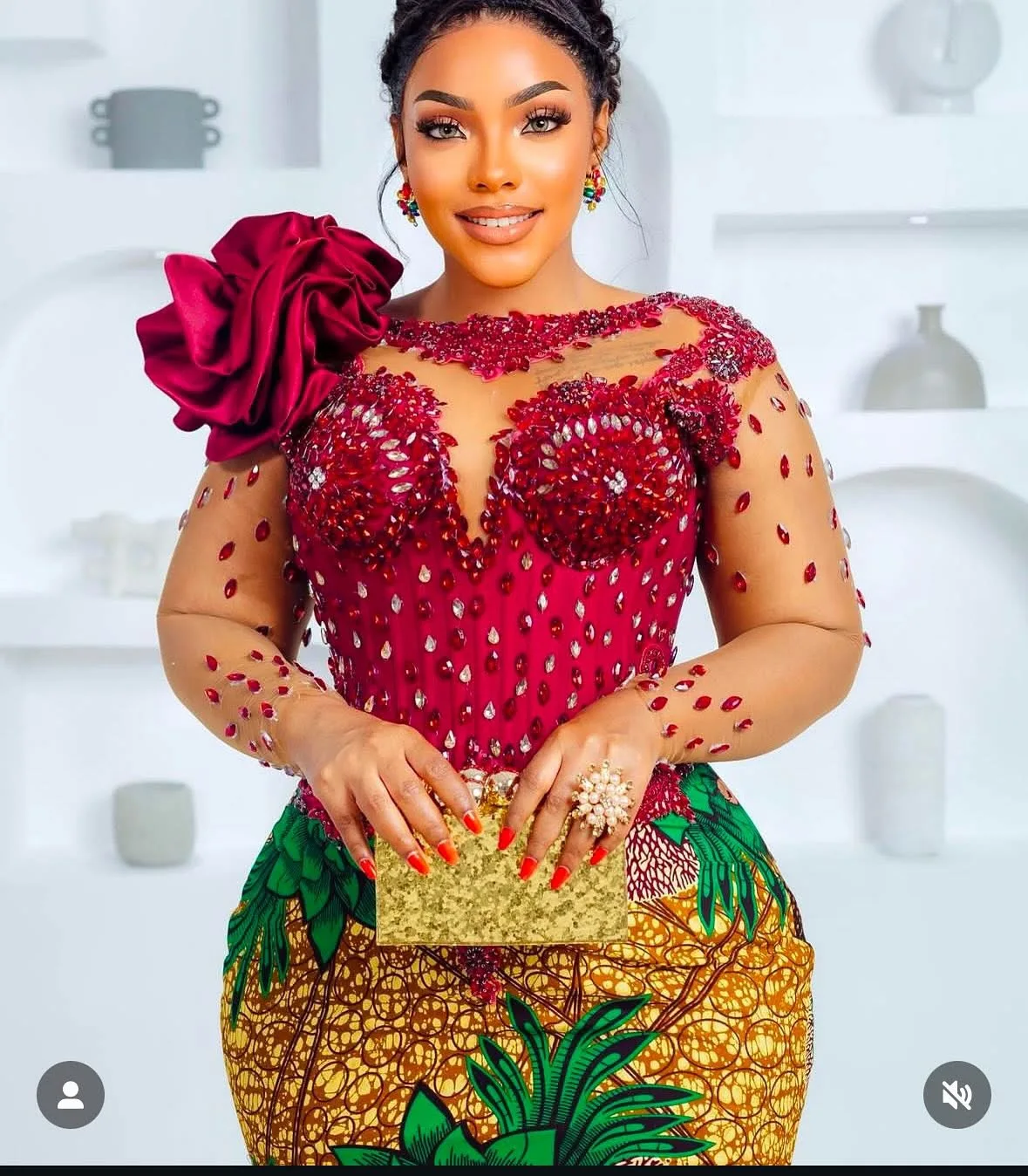 عنابي حورية البحر الأفريقية 2025 فساتين لحضور الحفلات الموسيقية كريستال الزهور مطرز مطبوعة مساء حفلة رسمية فساتين عيد ميلاد